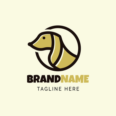 Cute Dog Head logo graphic design vector illustrationのイラスト素材