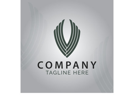 V Wing Abstract Logo design vector illustrationのイラスト素材