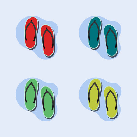 Flip flops graphic design vector illustrationのイラスト素材