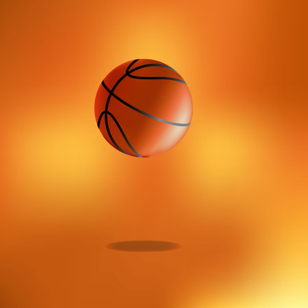 Basket ball in orange background vector illustrationの写真素材