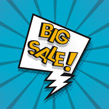 Big Sale in speech bubble design vector illustrationのイラスト素材