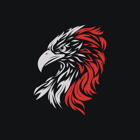 Design of eagle head logo vector illustrationのイラスト素材