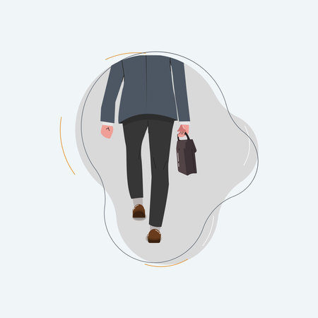 Businessman walking design vector illustrationのイラスト素材