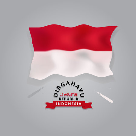 Indonesian independence day background design vectorのイラスト素材