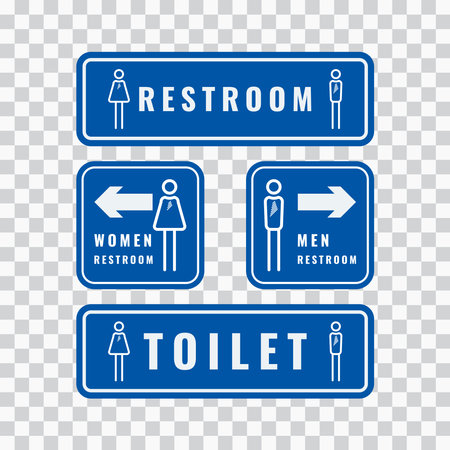 Men or women restroom and toilet sign graphic design vector illustrationのイラスト素材