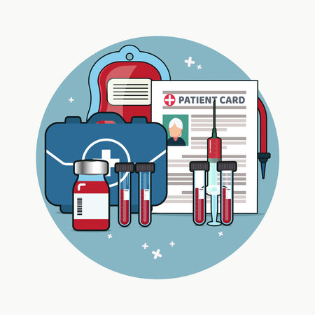 Medical and blood transfusion icon vector illustrationのイラスト素材