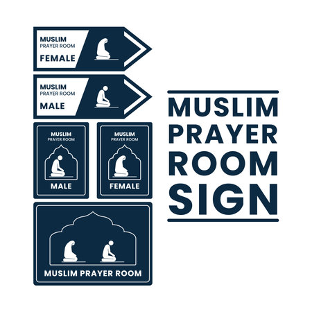 Muslim prayer room sign graphic design vector illustrationのイラスト素材