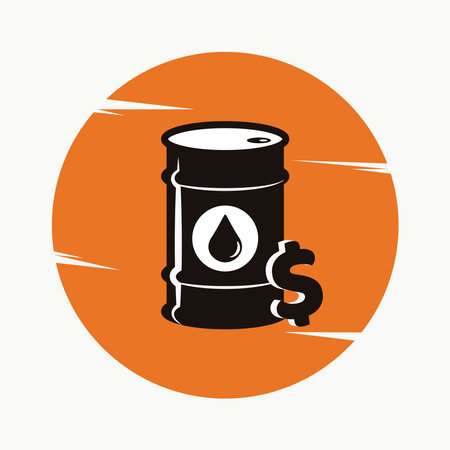 Oil barrel price icon vector illustrationのイラスト素材
