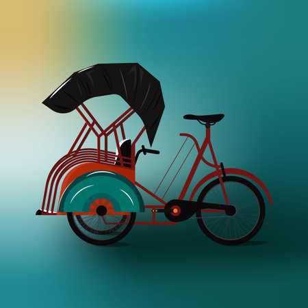 Pedicab transportation model design vector illustrationのイラスト素材
