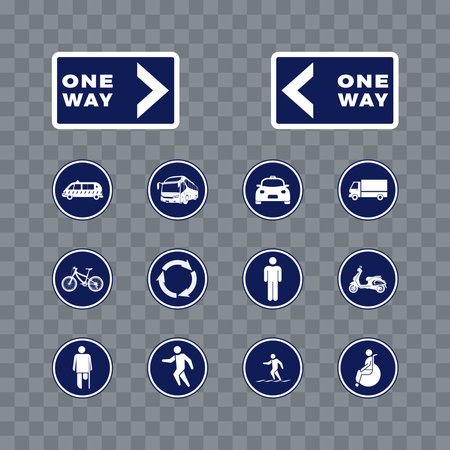 Transportation and pedestrian sign graphic design vector illustrationのイラスト素材