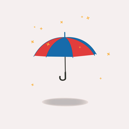 Umbrella icon design vector illustration, rain protection conceptのイラスト素材