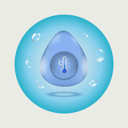 Water temperature icon design vector illustrationのイラスト素材