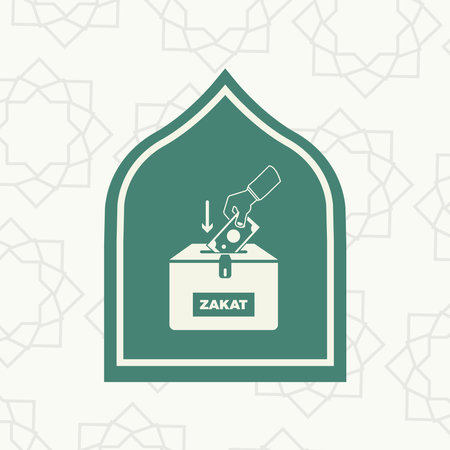 Zakat payment icon vector illustrationのイラスト素材