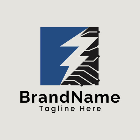 E Letter for electric logo vectorのイラスト素材