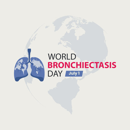 World bronchiectasis day background vectorのイラスト素材