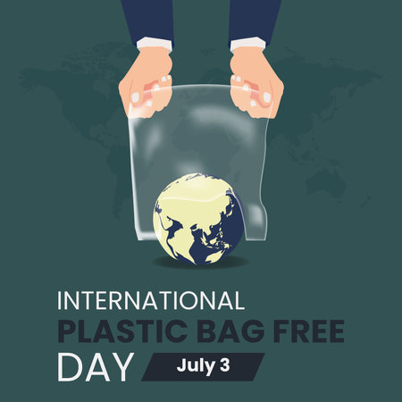 International plastic bag free concept design vector illustrationのイラスト素材