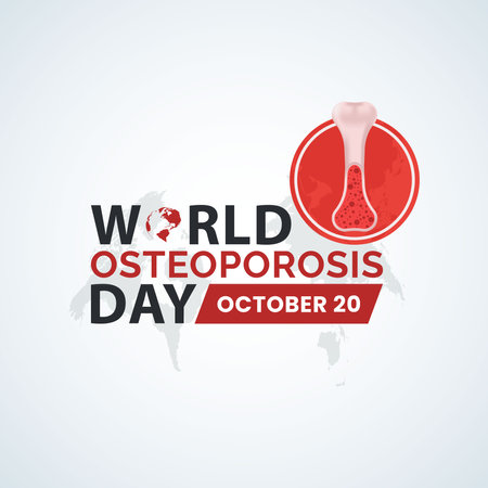 World osteoporosis day banner vectorのイラスト素材