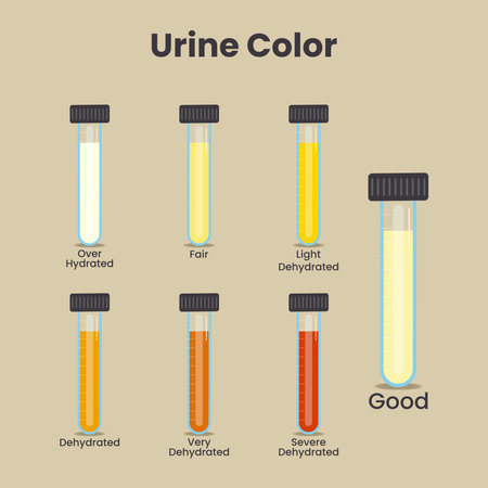 Urine color in test tubes vector illustrationのイラスト素材