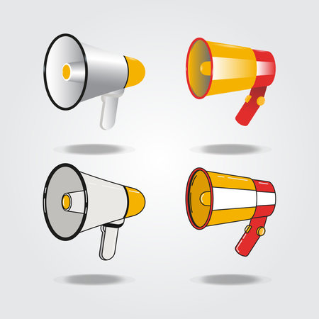 Mega phone set graphic design vectorのイラスト素材