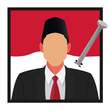Election of the Indonesian member house of representatives vectorのイラスト素材