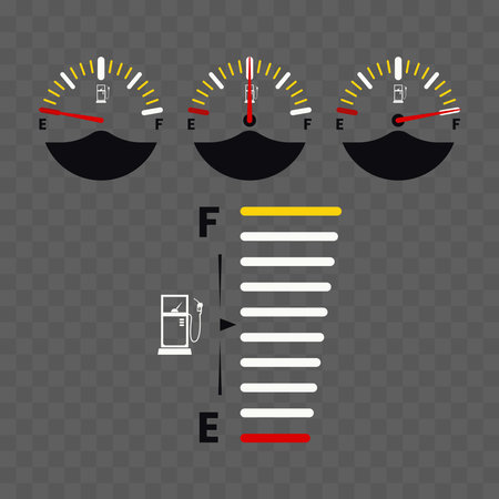 Fuel gauge indicator vector illustrationのイラスト素材