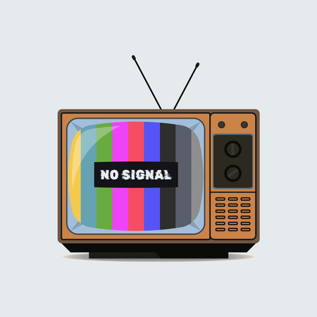 No signal television graphic design illustrationのイラスト素材