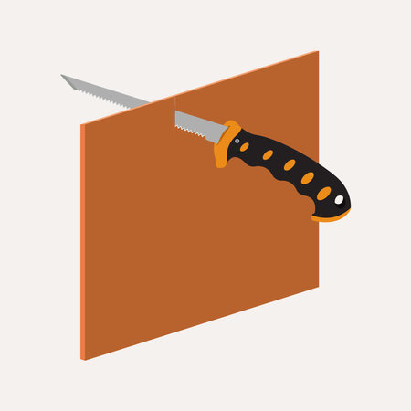 Sawing plywood graphic design vector illustrationのイラスト素材