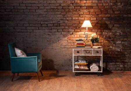 brick wall interior conceptの写真素材