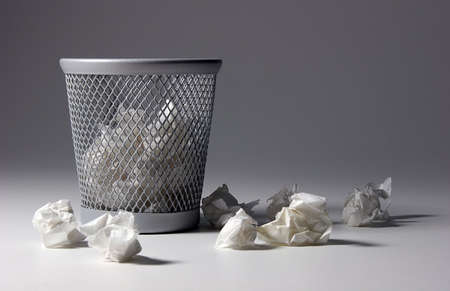 waste paper basket の写真素材