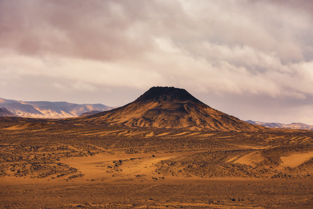 Black and White Desert at Sunset. Baharia. Egypt