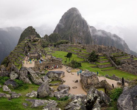 View of the ruins of the ancient Inca city of Machu Picchu. Cusco. Peruの写真素材