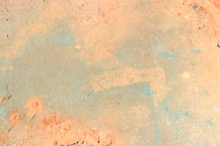 Old paint on rusty metal texture. Copy space.