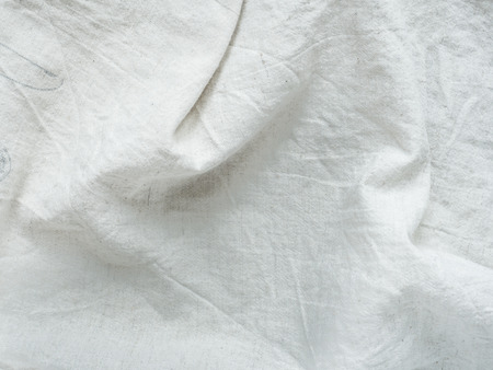 Crumpled texture linen Fabric background vintage. Materialの写真素材