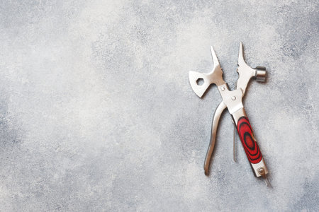 Combination pliers. Tools for cutting solid materials and multiwire cables. Professional ergonomic...