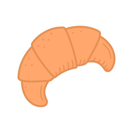 Croissant icon, vector illustration doodle style. Croissant sketch icon for infographic, website or appのイラスト素材