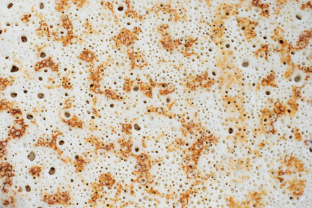 Pancake texture, baked pancake dough background. close up