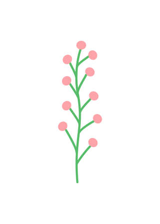 Field plants, meadow grass and flowers. Vector doodle illustrationのイラスト素材