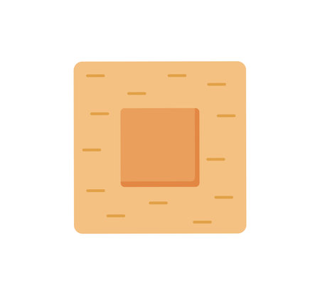 Bactericidal adhesive plaster cartoon icon. Vector illustration of a medical patch isolated on a white background.のイラスト素材