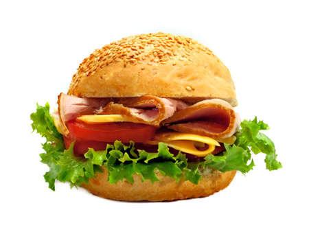 Sandwich isolated on white backgroundの写真素材