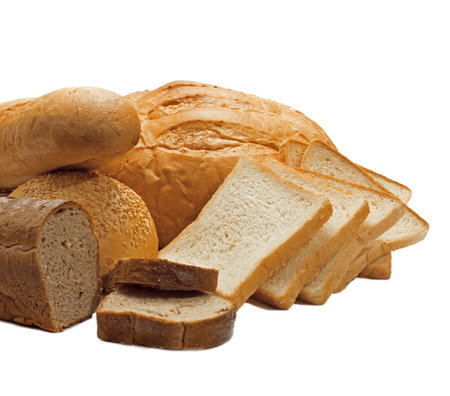 Bread on the white background, isolated