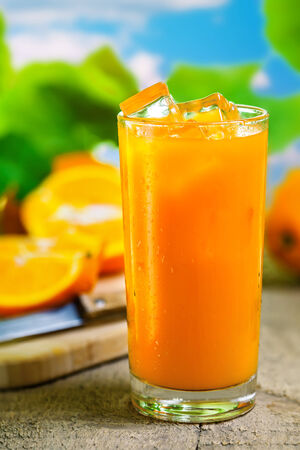 Orange juice, fresh cold drinkの写真素材