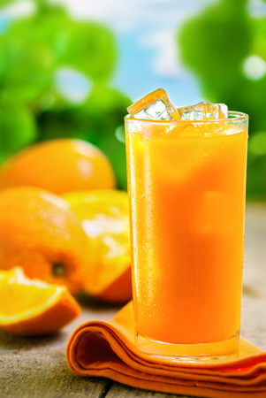Orange juice, fresh cold drinkの写真素材