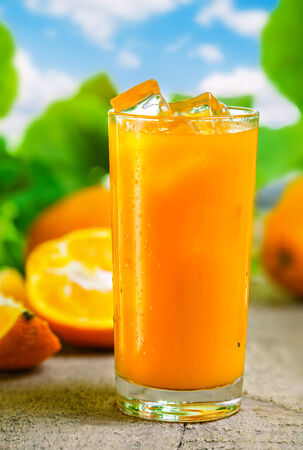 Orange juice, fresh cold drinkの写真素材