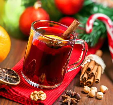 Mulled wine, Christmas drinkの写真素材