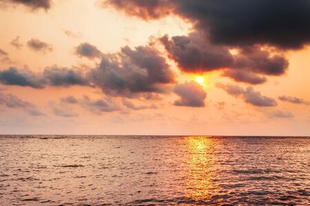 Sunset sky, sea landscapeの写真素材
