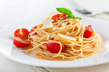 Spaghetti, pasta with tomato sauceの写真素材