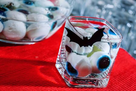 Halloween drink with eyesの写真素材