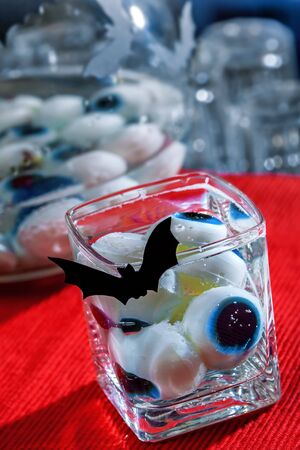 Halloween drink with eyesの写真素材