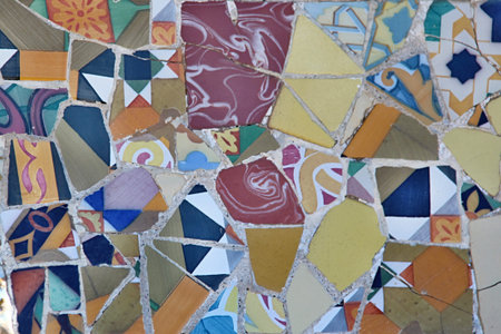 Photo of Ceramic Mosaic Pattern made in the late Summer time in Spain, 2013の写真素材