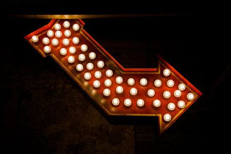 A lightning arrow on the wall pointing to the right